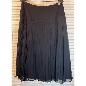 Anne Klein 100% Silk Marilyn Monroe Pleated Skirt in Dark Navy, 18W, Like New